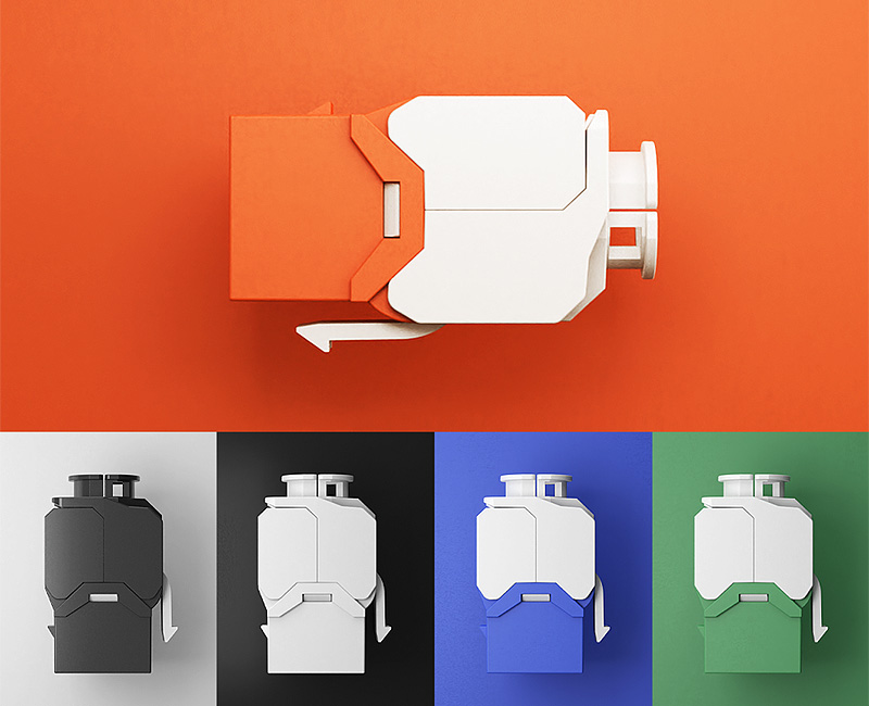 英曼-超六類免打網絡模塊（防塵款），水晶頭插座口，RJ45連接器Keystone Jack