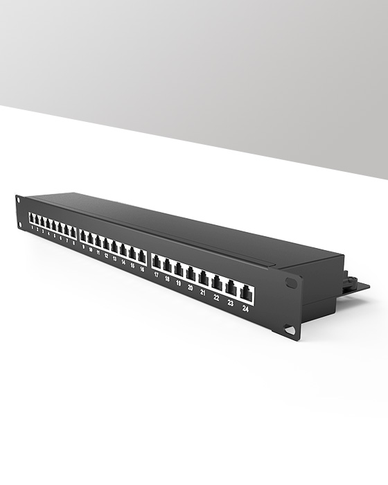 1U 24 Ports Network Patch Panel