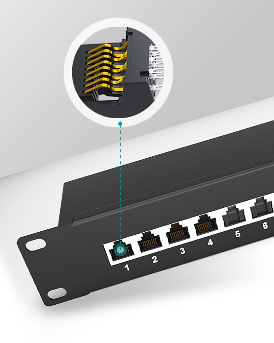 1U 24 Ports Network Patch Panel