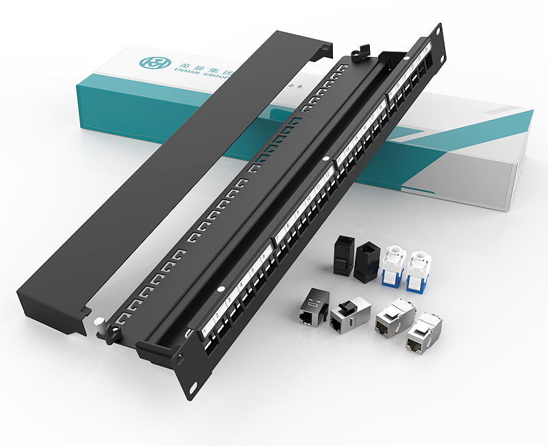 英曼1U24口-屏蔽網絡空配架，網絡機房工程專用屏蔽款  Blank patch panel
