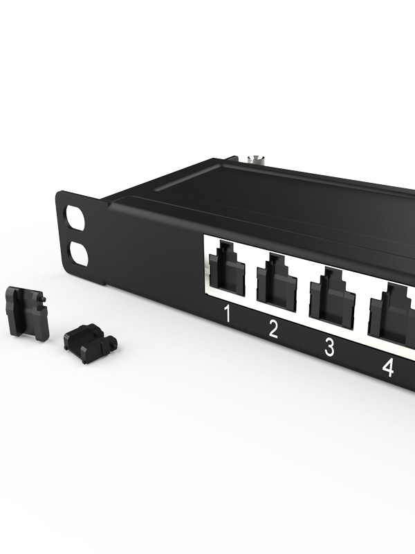 英曼0.5U8口-防塵網絡配線架