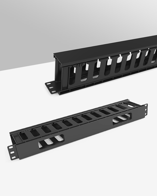 1U24口工程級(jí)塑料理線架