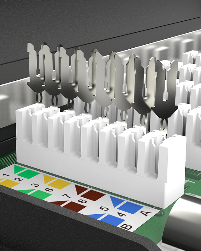 1U8口-防塵網絡配線架
