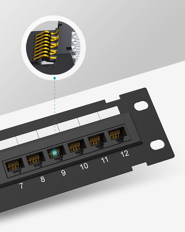 1U12口-防塵網(wǎng)絡(luò)配線(xiàn)架