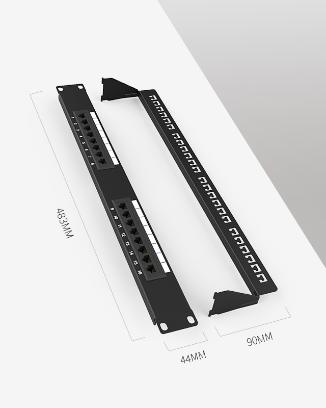 免打1U16口-防塵網(wǎng)絡(luò)配線架